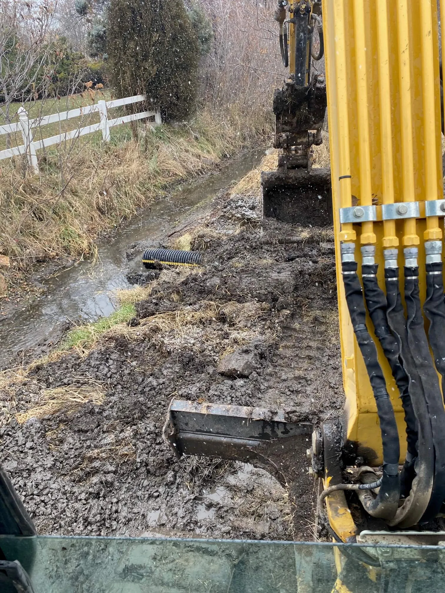 French drain installation detail 2